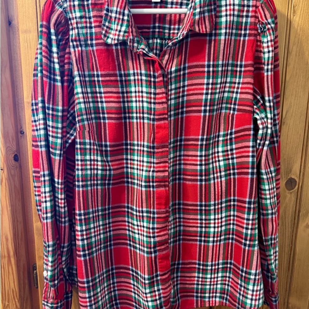 Croft & Barrow Red Plaid Button Down Shirt